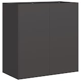 thumbnail of vidaXL Pflanzkübel Schwarz 80x40x80 cm Kaltgewalzter Stahl