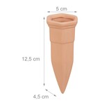 thumbnail of Relaxdays Tonspitzen Bewässerung, 4er Set, für Wein- & PET-Flaschen, Balkonkästen & Topfpflanzen, Gießkegel, terrakotta