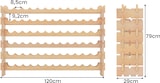 thumbnail of COSTWAY Holz-Weinregal für 72 Flaschen, 6 Höhenvarianten wählbarer Flaschenständer