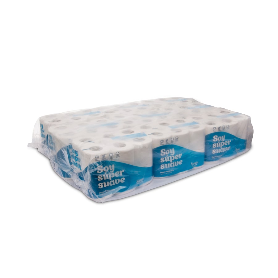 Saten Higiénico Doméstico "Soy Super Suave", 2 Capas, 9 paquetes de 12 rollos