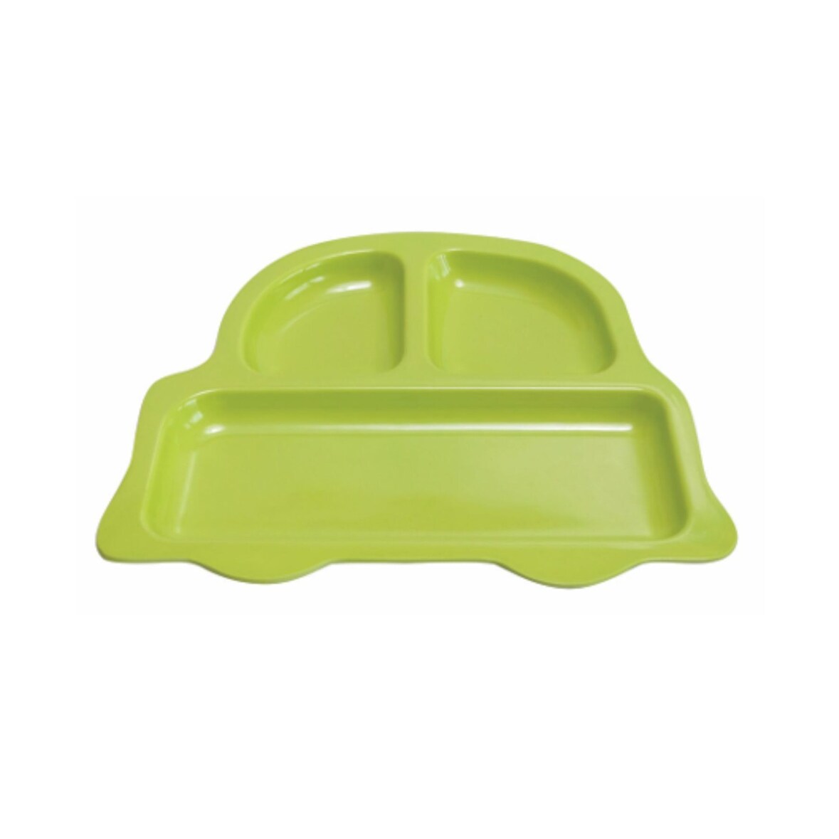 Menash - Bandeja plato infantil Kid's en forma de coche con tres compartimentos, de melamina irrompible.