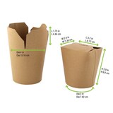 thumbnail of ECOLOMIQUE - 50 Pcs - Pot carton rond kraft 500 ml - 7,3 cm, 7,8 cm, Hauteur: 10 cm - ECO210ASWOK16