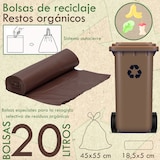 thumbnail of Wellhome - Ökologischer Recyclingbehälter 45 Liter mit 3 Fächern, Farbe Schwarz - 20 Müllbeutel 20L - 58,5x40x46cm