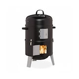 thumbnail of Relaxdays Smoker 3in1, zum Grillen, Räuchern & Garen, Thermometer & Luftabzug, BBQ Räuchertonne: ∅ 40 cm, Stahl, schwarz