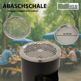 thumbnail of Abfalleimer mit Aschenbecher 30 L Schwarz Metall pulverbeschichtet Mülleimer Aschenbecher 2 in 1