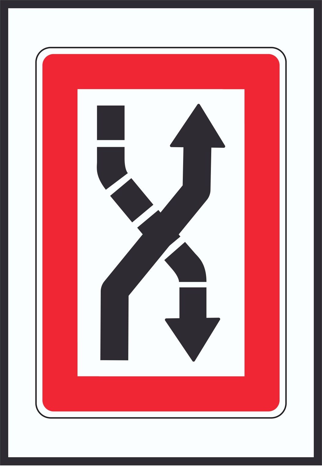Fahrwasser nach Steuerbord zu überqueren Symbol A4 (210x297mm)