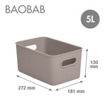 thumbnail of TATAY Baobab - Set de 3 Cajas Organizadoras Grandes con Tapa en Plástico PP05. Taupe
