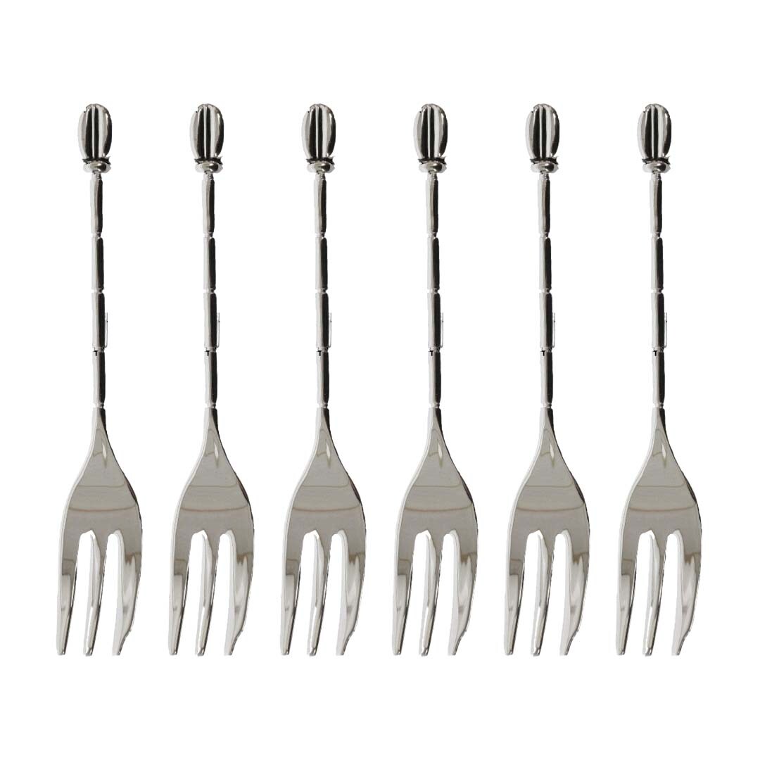 Fourchettes A Gateaux Grain De Cafe - Lot De 6