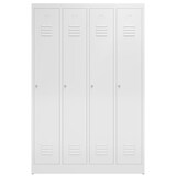 thumbnail of 4er Spind Spindschrank Kleiderspind 4 Abteile 180x120x50cm signalweiß X-510147