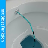 thumbnail of Keramik Hänge WC mit Taharet Bidet Weiß Toilette mit WC-Sitz Soft-Close Dusch-WC