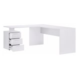 thumbnail of Web Furniture NEW SELINA Scrivania ad Angolo Melaminico 3 Cassetti 160x180cm   Bianco Lucido