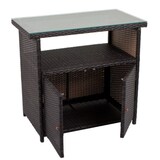 thumbnail of Kommode Schrank Sideboard Regal Rattan-Optik Coffee