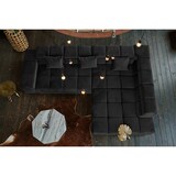 thumbnail of KAWOLA Sofa NEVADA Ecksofa Velvet schwarz Recamiere rechts