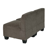 thumbnail of Modular 2-Sitzer Sofa Couch Lyon, Stoff/Textil ~ braun, ohne Armlehnen