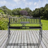 thumbnail of Relaxdays Gartenbank mit Klapptisch, 3-Sitzer, integrierte Tischablage, robuste Sitzbank, HBT: 90x150x57,5 cm, schwarz