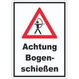 thumbnail of Achtung Bogenschießen Aufkleber A4 (210x297mm)