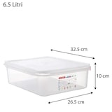 thumbnail of Araven Gastronorm GN 1/2 Lebensmittelbehälter - 6,5 Liter - 32,5 x 26,5 x 10 cm (H)