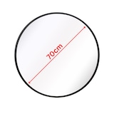 thumbnail of Albatros Spiegel rund schwarz mit Metallrand, 70cm Durchmesser, für Wohnzimmer, Badezimmer, Flur, Schlafzimmer, groß, Wand