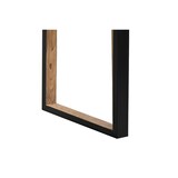 thumbnail of Baumkantentisch 160 x 85 cm Akazie massiv naturfarben schwarzem U-Gestell aus Metall + Holz BRISBANE
