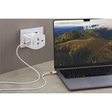 thumbnail of Skross MUV USB A/C 45PD reisadapter met USB-C kabel, Wereldwijd