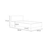 thumbnail of Bett mit Lattenrost 160x190, gerades Kopfteil aus Demas-Walnuss