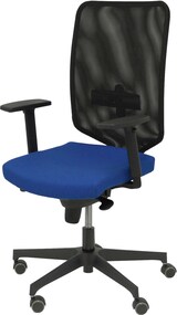 thumbnail of Ossa Negra Silla  y  Respaldo de malla en color negro y asiento tapizado en tejido BALI color azul