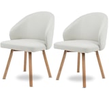 thumbnail of DELUKE® Esszimmerstühle 2er Set ERIK - Stoffbezug, Eichenholz Beine| Gepolsterte Sitzfläche | Skandinavisch Minimalistisch, Stühle Esszimmer | Beige