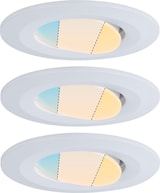 thumbnail of Paulmann LED Einbauleuchte Calla Basisset schwenkbar IP65 rund 90mm 30°3x5W 3x400lm 230VWhite Switch Weiß matt 99935