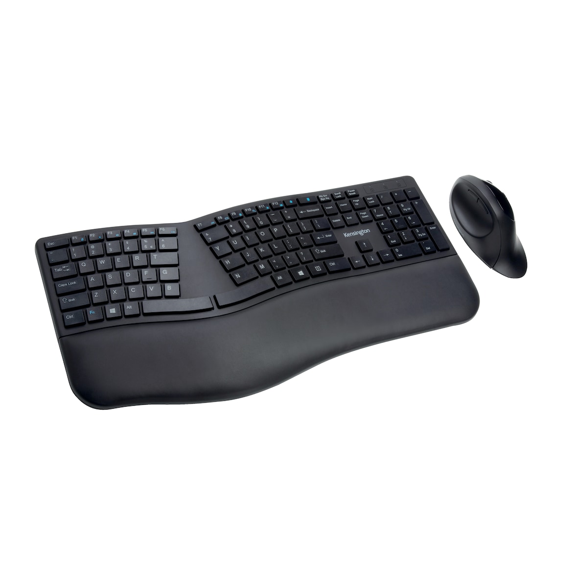 Kensington Set con Tastiera & Mouse Wireless Ergonomici ProFit Ergo, Tastiera con Layout IT, Mouse 2.4 GHz&Bluetooth, per macOS e Windows, K75406IT