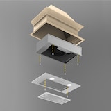 thumbnail of CIARRA Unterbauhaube Einbau Dunstabzugshaube Lüfterbaustein 52cm 300m³/h Abluft Einbauhaube VMS5913A