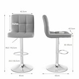 thumbnail of Banco de bar COSTWAY giratório em 360°, cadeira de bar com altura ajustável de 65 a 85 cm, feito de couro sintético