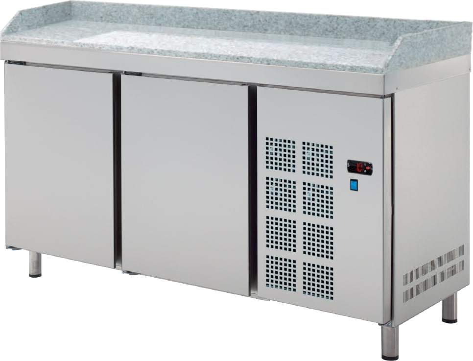 Pizza-vorbereitungsmöbel 2 türen in 600x400 - 1510x800x850 mm - 270 W 230/1V - 7CFN0062 Eurast