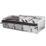 thumbnail of MBH - Griglia pietra lavica a gas 120 cm da banco professionale, griglie intere nere e tipo vasca per bar, ristoranti.