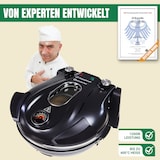 thumbnail of Sommertal PizzaProfi Pizzaofen, 32cm Pizzastein, schnelle 3-Minuten Pizza, 5-teiliges Set mit 2x Pizzaschieber, Pizzaschneider