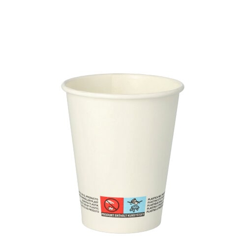 20 X 50 Trinkbecher, Pappe "pure" 0,2 l Ø 8 cm · 9,2 cm weiss
