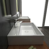 thumbnail of Alpenberger Keramik Aufsatz-Waschbecken mit Nano-Beschichtung- Handwaschbecken Badezimmr