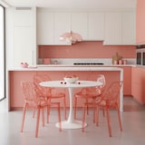 thumbnail of Lot de 2 chaises en polycarbonate, assise ergonomique, résistantes et empilables, design moderne pour cuisine, salle à manger,restaurant –Zelda – Rose