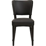 thumbnail of METRO PROFESSIONAL Chaise de restaurant rembourrée Cindora lot de 2, bois de hêtre/simili cuir, noir