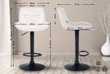 thumbnail of CHEFGASTRO 2er Set Barhocker TIMES SQUARE Samt Schwarz HxBxT 85x49x51cm Samt Creme Barstuhl