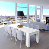 thumbnail of Tavolo Consolle Allungabile Fino A 3 Metri 14 Posti Salvaspazio Multiposizione Design Moderno Elegante Casa Ufficio 78x51x 90 cm Bianco Frassino