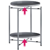 thumbnail of tectake Table d’appoint OXFORD - gris foncé - 404196