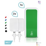 thumbnail of SET: Schaumseifenspender SENSOR, berührungslos Blanc Cosmos versch. Farben+2x 1-Liter Schaumseife mild - PRODUKTSET : Farbe - Grün / Weiß