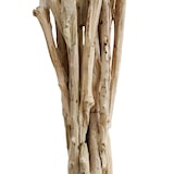 thumbnail of SalesFever Stehleuchte Treibholz 145 cm | Schirm grobes Leinen | Gestell Treibholz | B 26 x T 26 x H 145 cm | weiß