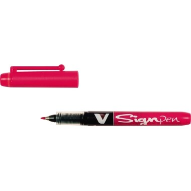 PILOT Stylo-feutre pointe en nylon largeur de trait 0,6 mm encre liquide Rouge V-SIGN PEN