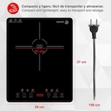 thumbnail of FAGOR - Placa de inducción portátil LEXIE. 2000W de potencia y diselo ultraslim. Pantalla tácil y 6 funciones. 9 niveles de calentamiento.