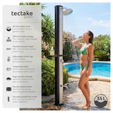 thumbnail of tectake ducha solar ofanto 35l negro plata cabezal giratorio 360 grados compacto eficiente ahorro agua