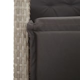 thumbnail of vidaXL Tuinstoelen 2 st verstelbaar voetensteun poly rattan lichtgrijs