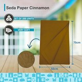 thumbnail of Papel de seda cor canela 50x75 cm – Pack 500 folhas para embrulhos, decoração rústica, flores e projetos criativos
