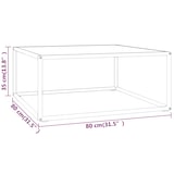 thumbnail of vidaXL Couchtisch Schwarz mit Weißem Glas in Marmor-Optik 80x80x35 cm