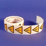 thumbnail of Aufkleber Warnung vor elektrischer Spannung ISO 7010, Folie, 25 mm SL, 500 Stück/Rolle